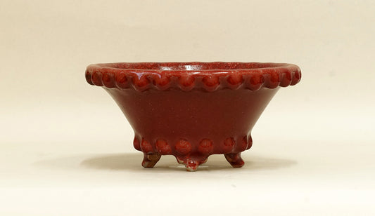 Shuuhou Bonsai Pot with Rivet Design 6.2"(16cm) +++ Shipping Free