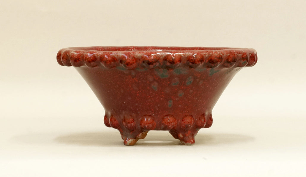 Shuuhou Bonsai Pot with Rivet Design 6.2"(16cm) +++ Shipping Free