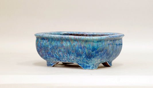 Rectangle Blue Bonsai Pot by Shuuhou 7.2"(18.3cm) S590 +++ Shipping Free
