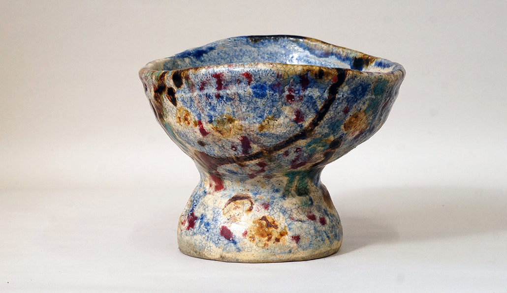 "Horse-riding cup" style Bonsai Pot By Bunzan 7.8"(20cm) B070 +++ Shipping Free