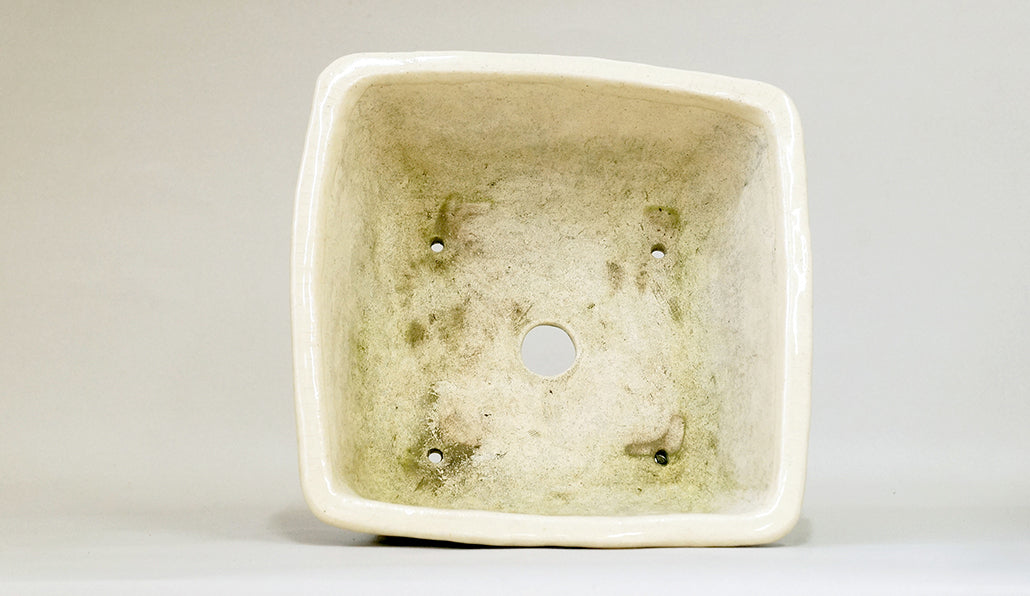 Bonsai Pot Featuring a Scene of a hometown by Bunzan 9"(22.8cm) B090