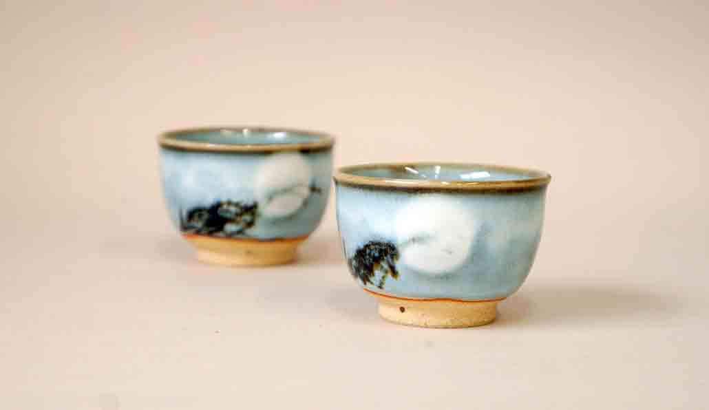 Moon Sake Cup Set by Gassan 2.3"(6cm) +++ Shipping Free