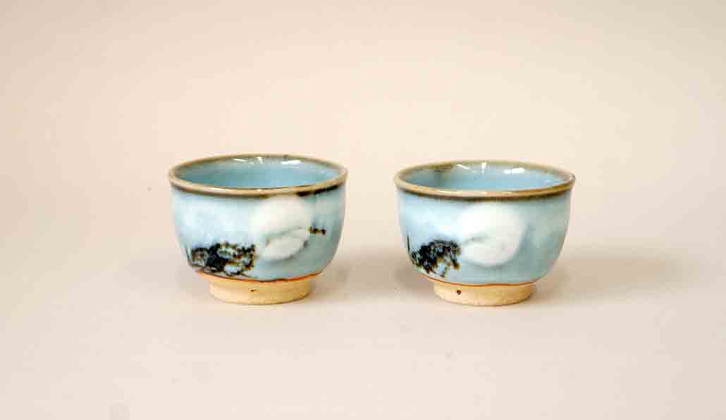 Moon Sake Cup Set by Gassan 2.3"(6cm) +++ Shipping Free