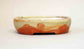 Gassan Oval Bonsai Pot with the Red Painting  5.7"(14.5cm) +++ Shipping Free