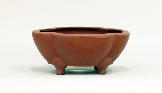 Eimei Unglazed Bonsai Pot with Lotus Shape 5.1"(13cm) E628 +++ Shipping Free
