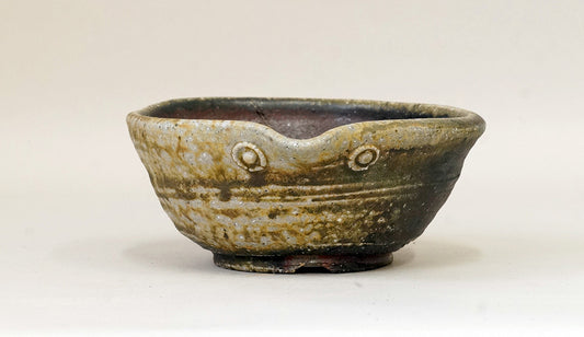 Toji Wood-Fired Bonsai Pot 5.3"(13.5cm) T012 +++ Shipping Free