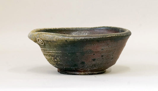 Toji Wood-Fired Bonsai Pot 5.3"(13.5cm) T012 +++ Shipping Free