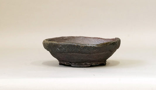 Toji Wood-Fired Bonsai Pot 5.3"(13.5cm) T022 +++ Shipping Free