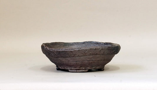 Toji Wood-Fired Bonsai Pot 5.3"(13.5cm) T022 +++ Shipping Free