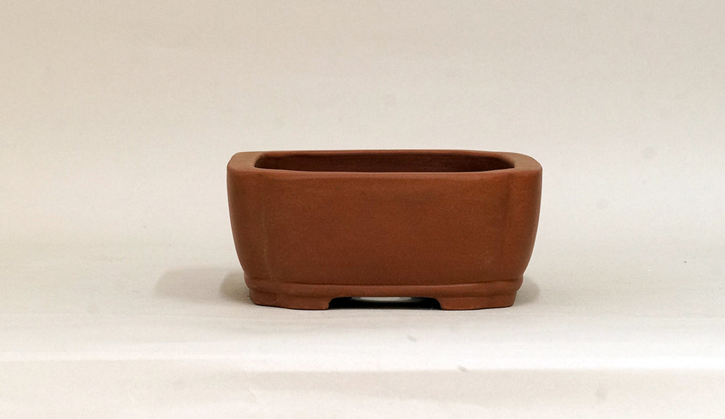 Unglazed Rectangle Tokoname Bonsai Pot 7.4"(18.8cm) UG001 +++ Shipping Free