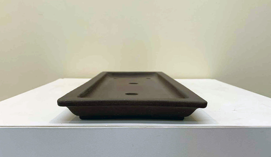 YAMAAKI Unglazed Elongated Rectangule Bonsai Pot 15.9"(40.5cm) YA001