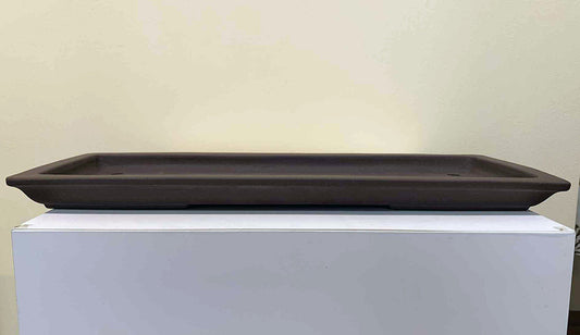 YAMAAKI  Unglazed Elongated Rectangule Bonsai Pot 19.8"(50.5cm) YA002