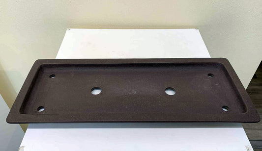 YAMAAKI  Unglazed Elongated Rectangule Bonsai Pot 19.8"(50.5cm) YA002