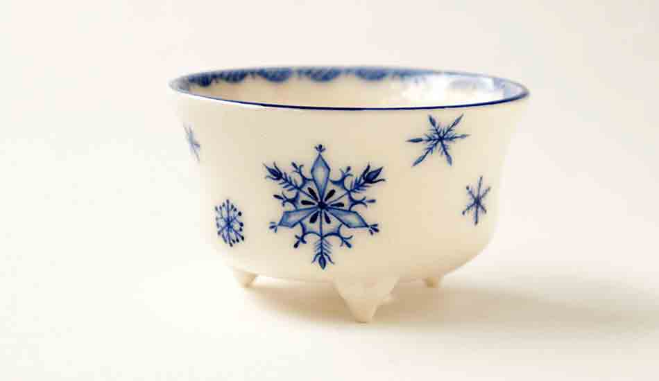 Mayu Round Bonsai Pot with Snow Crystal+++Shipping Free