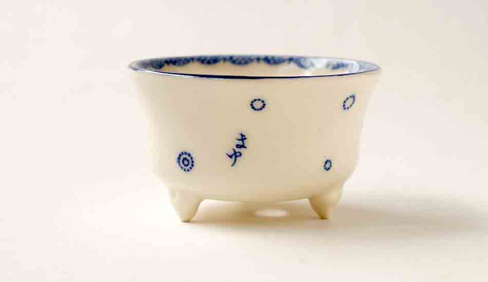 Mayu Round Bonsai Pot with Snow Crystal+++Shipping Free