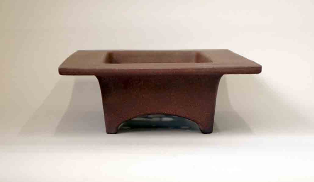 Sampo Unglazed Bonsai Pot with Wide Rim, Arch Feet 11.8"(30cm)