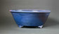Vivid Blue Bonsai Pot with Red Accents by Shuuhou 12.2"(31.2cm) S580