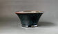 Deep Green Bonsai Pot with Red Accents by Shuuhou 7.2"(18.5cm) S581 +++ Shipping Free　