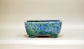 Bonsai Pot with Flowing Green Glaze by Shuuhou 7"(17.8cm) S587 +++ Shipping Free　