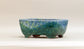 Bonsai Pot with Flowing Green Glaze by Shuuhou 7"(17.8cm) S587 +++ Shipping Free　