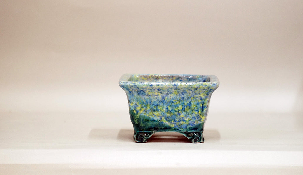 Square Bonsai Pot by Shuuhou 4.8"(12.3cm) S589 +++Shipping Free