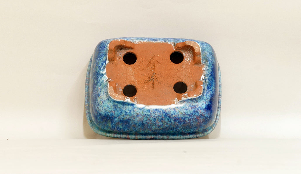 Rectangle Blue Bonsai Pot by Shuuhou 7.2"(18.3cm) S590 +++ Shipping Free