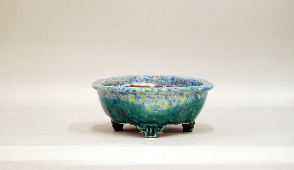 Lotas Shaped Bonsai Pot by Shuuhou 7.1"(18cm) S593 +++ Shipping Free