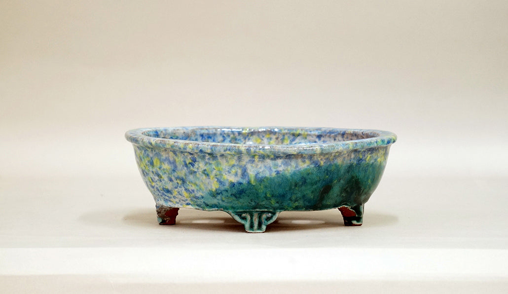 Lotas Shaped Bonsai Pot by Shuuhou 7.1"(18cm) S593 +++ Shipping Free