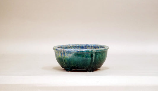 Deep Oval Bonsai Pot by Shuuhou 4.9"(12.5cm) S595 +++ Shipping Free