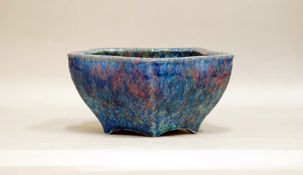 Bellflower Shaped Bonsai Pot by Shuuhou 6.9"(17.5cm) S596 +++ Shipping Free