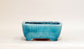 Rectangle Light Blue Glazed Bonsai Pot by Shuuhou 7.1"(18cm) S598 +++ Shipping Free