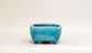 Rectangle Light Blue Glazed Bonsai Pot by Shuuhou 7.1"(18cm) S598 +++ Shipping Free
