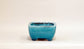 Rectangle Light Blue Glazed Bonsai Pot by Shuuhou 7.1"(18cm) S598 +++ Shipping Free