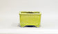 Square Bonsai Pot with Light Yellow by Shuuhou 5.43"(13.8cm) S600
