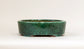 Oval Bonsai Pot in Deep Green by Shuuhou 7.5"(19cm) S611