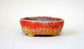 Red & Yellow! Oval Bonsai Pot by Bunzan 4"(10.5cm)+++ Shipping Free