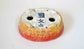 Red & Yellow! Oval Bonsai Pot by Bunzan 4"(10.5cm)+++ Shipping Free