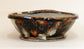 Brown Glazed Bonsai Pot with White & Red by Bunzan 10.2"(26cm) +++ Shipping Free