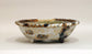 White & Brown Glazed Bonsai Pot by Bunzan 3.1"(26cm) B076 +++ Shipping Free 　