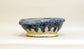 Slightly Flattened Round Pot with Running Blue Glaze by Bunzan 9.6"(24.5cm) B081 +++ Shipping Free