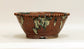 Bunzan Round Bonsai Pot with Brown & White Glaze 8.7"(22cm) B085  +++ Shipping Free