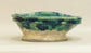 Slightly Flattened Round Pot with Green & Blue Glaze by Bunzan 10"(25.5cm) B088 +++ Shipping Free