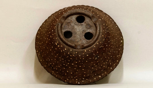 Bunzan Unglazed Round Bonsai Pot with White Dots 7.1"(18cm) B089 +++ Shipping Free