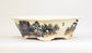 Bonsai Pot Featuring a Scene of a hometown by Bunzan 9"(22.8cm) B090