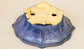 Eimei Kenmokko Bonsai Pot in Navy with Purple crystals 7.4" (19cm) +++Shipping Free　