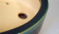Eimei Oval Blue-Oribe Bonsai Pot 7.4" (19cm) +++Shipping Free　