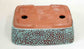 Precious! Red & Blue Kairagi Bonsai Pot by Eimei 7.4"(19cm) +++ Shipping Free