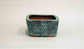 Incredibly rare! Red & Blue Kairagi Bonsai Pot by Eimei 6"(15.5cm) +++ Shipping Free
