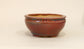 Eimei Shinsya Glazed Bonsai Pot with "Kiln transformation" 4.5"(11.5cm)+++Shipping Free