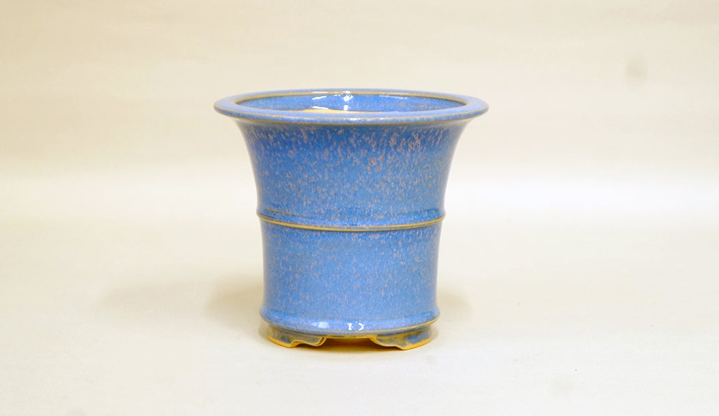 Eimei Cascade type Sky-Blue Bonsai Pot 4.3"(11cm)+++ Shipping Free
